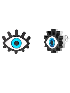 Серьги Monolama «Голубые глаза», оргстекло, переработанный пластик