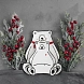 Фигурная тарелка ручной работы ЮЛЬНИКА (JULNIKA) «Белый медведь», полуфарфор, 16 см, превью фото 3