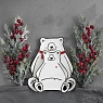 Фигурная тарелка ручной работы ЮЛЬНИКА (JULNIKA) «Белый медведь», полуфарфор, 16 см, превью фото 3