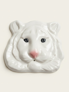 Подставка под благовония «Тигр», белая, керамика