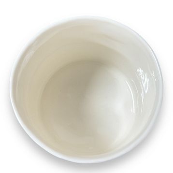 Стакан ручной работы «F**k», бело-синий, фарфор, 200 мл, фото 3.