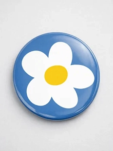 Закатной значок «Ромашка», металл, 25 мм