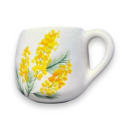 Кружка ручной работы Верба керамика «Мимоза», круглая, керамика, 350 мл, фото 1.