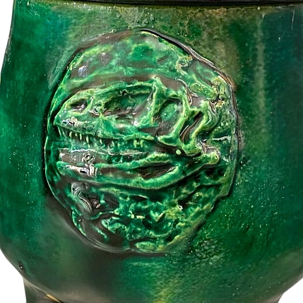 Банка ручной работы Керумбия «Лес», зелёная, керамика, фото 2.