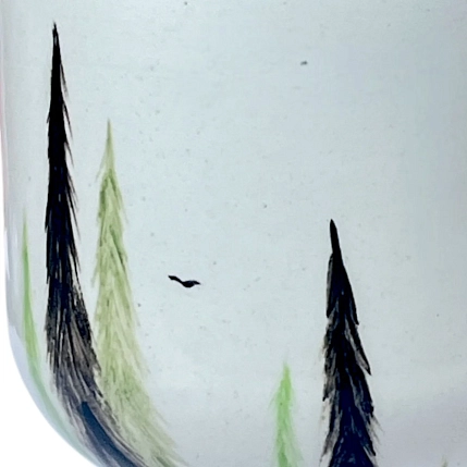 Кружка ручной работы Катя Вебер «Лес», белая, полуфарфор, 350 мл, фото 2.