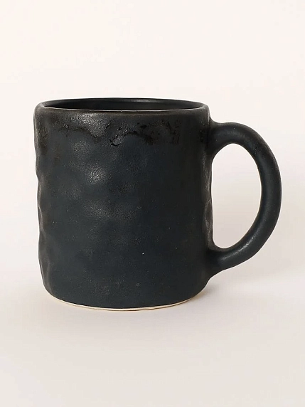 Кружка ручной работы Тата вытворяет/NF ceramics «Нос», чёрная матовая, 400 мл, фото 4.