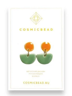 Серьги геометрические в ассортименте, фарфор