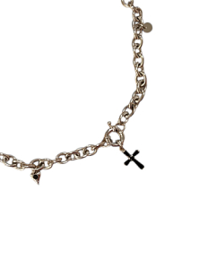 Цепь с бусинами и подвеской «Крест» Migette