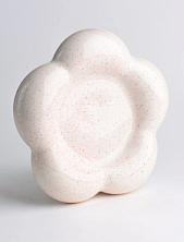 Объемная тарелка ручной работы ОХ! керамика «Цвет-ок», белая с розовыми брызгами, керамика, 20 см