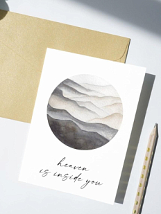 Открытка DARI DARI «Heaven is inside you», односторонняя, белая
