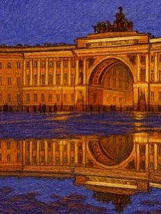 Картхолдер двойной DARI DARI «Ночная Дворцовая площадь», экокожа