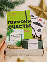 Подарочный набор на Новый год с книгой «Гормоны счастья» со свечой и шоколадом, превью фото 1