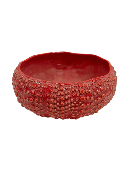 Глубокая тарелка морской ёж ручной работы VELES «Поцелуй Арвен», фарфор, 350 мл, фото 1.