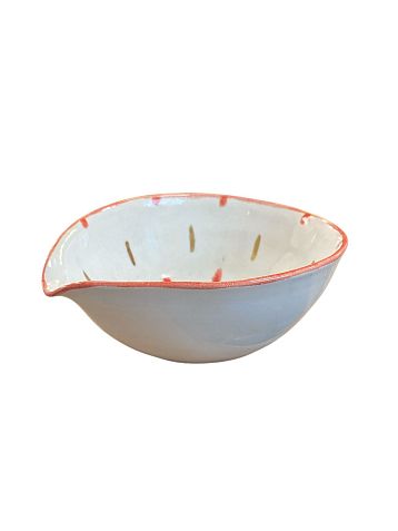 Соусник ручной работы Молис Керамика «Красно-золотистые узоры», керамика, фото 1.