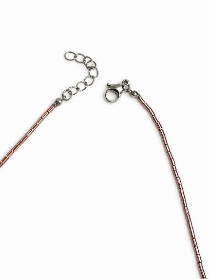 Чокер ручной работы Аннушка c подвеской «Ракушка с белой жемчужиной», бело-розовый, керамика, бисер, фото 2.