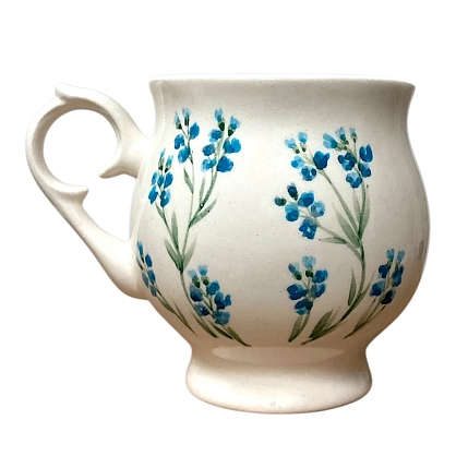 Кружка ручной работы Верба керамика ландыш «Незабудки», керамика, 300 мл, фото 1.