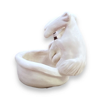 Подсвечник ручной работы Алиса Меренфельд с муравьедами, керамика, фото 2.