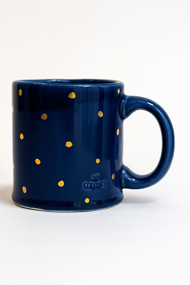 Кружка ручной работы NF ceramics «Как жаль, что мне po**y», синяя, керамика, 400 мл, фото 2.