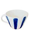Чашка для чая ручной работы Полоски синяя, керамика, 250 мл, превью фото 2