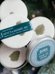 Твердый шампунь для волос ELSKA Cosmetics, «Хрустальный лес», склонных к жирности