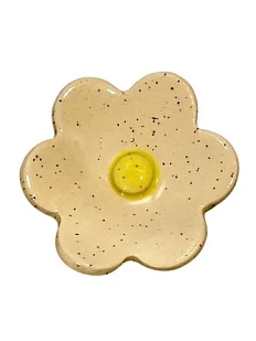 Подставка для украшений ручной работы «Бежевый цветочек», керамика