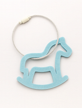 Брелок «Лошадка-качалка», символ года 2026, голубой, 6 см