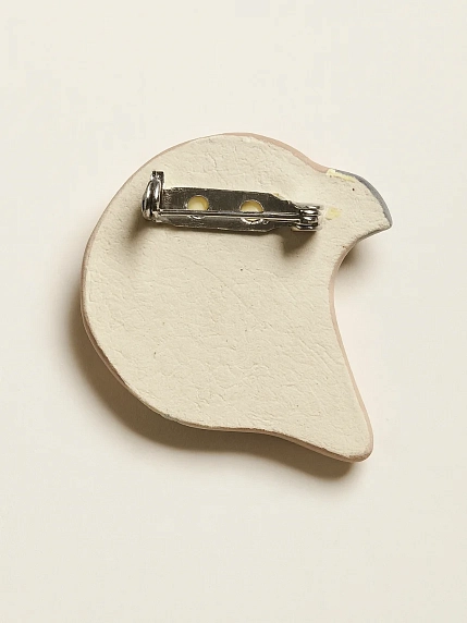 Брошь ручной работы Екатерина Юдо «Сокол», розовый, керамика, фото 2.