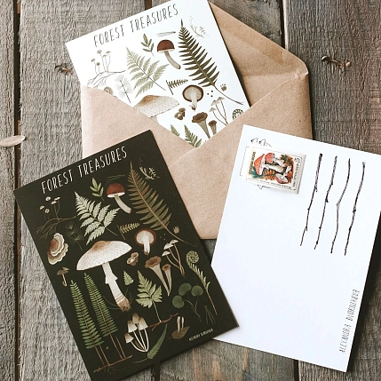 Открытка «Лесные сокровища», тёмная, Дворникова Александра, фото 3.