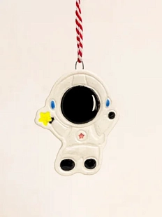 Игрушка на ёлку «Космонавт со звездой», керамика