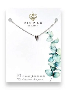 Подвеска ручной работы на цепочке с буквой V, нержавеющая сталь