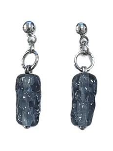 Серьги-гвоздики Керко «Набережная канала Грибоедова» с пупырышками, стекло