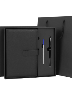 Подарочный набор с ежедневником «President» и ручкой, чёрный