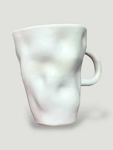 Кружка ручной работы «Романтика», белая, керамика, 400 мл