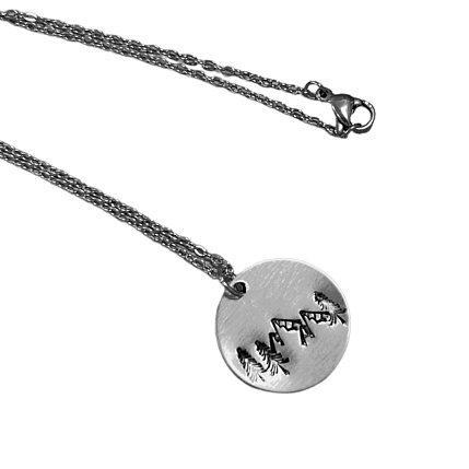 Подвеска Лес и горы ЭТО МЕТАЛЛ (IT IS METAL), круглая, фото 2.