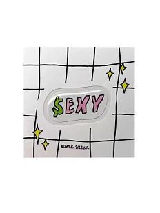 3D Стикер Катя Гиена "Sexy", розовый, объемный