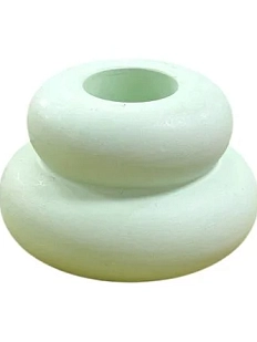 Подсвечник ручной работы однотонный «Кнопочка», салатовый