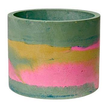 Кашпо Детали решают «Большая деталь», бетонное, бежево-голубой, фото 2.