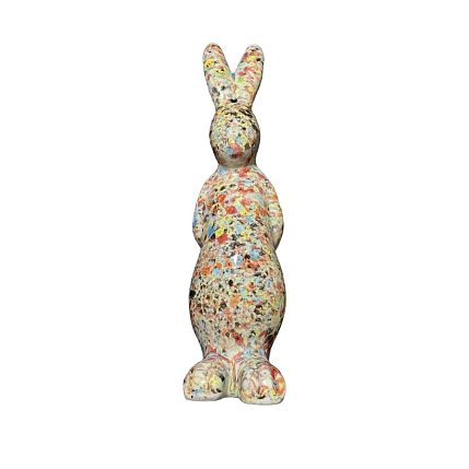 Статуэтка ручной работы Большой кролик, разноцветная, керамика, фото 1.