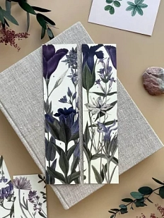 Закладка «Фиолетовые цветы» № 1