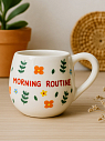 Кружка ручной работы круглая «Morning Routine», керамика, 400 мл, превью фото 3