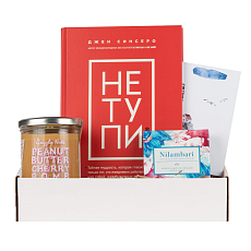 Подарочный набор с книгой «Не тупи» и сладостями