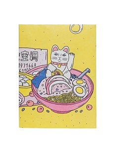 Обложка на паспорт New Wallet «New Foodcat», желтая