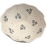 Глубокая тарелка ручной работы Slowday Ceramics в голубой цветочек с сердечками, полуфарфор, превью фото 2