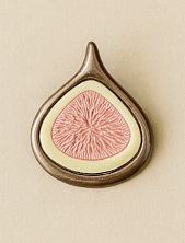 Брошь ручной работы Екатерина Юдо «Инжир», бронзовая, керамика