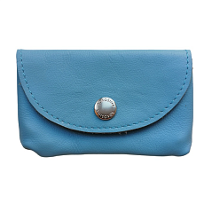 Ключница ручной работы, Kokosina bags, натуральная кожа, светло-синий