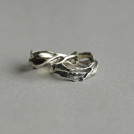 Кольцо из нейзильбера «Нити», фото 2.