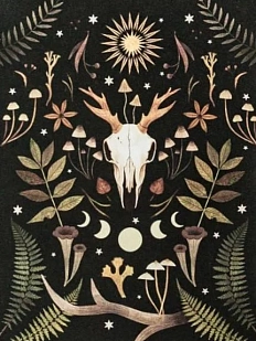 Открытка «Череп оленя», Дворникова Александра