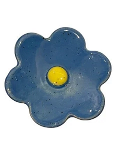 Подставка для украшений ручной работы «Синий цветочек», керамика