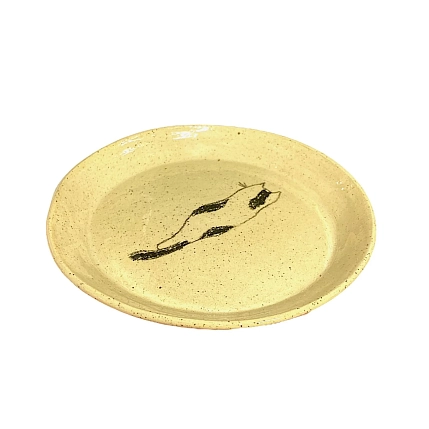 Тарелка с котом Правильная посуда «Грустный котик», керамика, 13 см, фото 2.