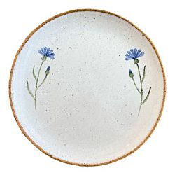 Тарелка ручной работы Синие васильки, керамика
